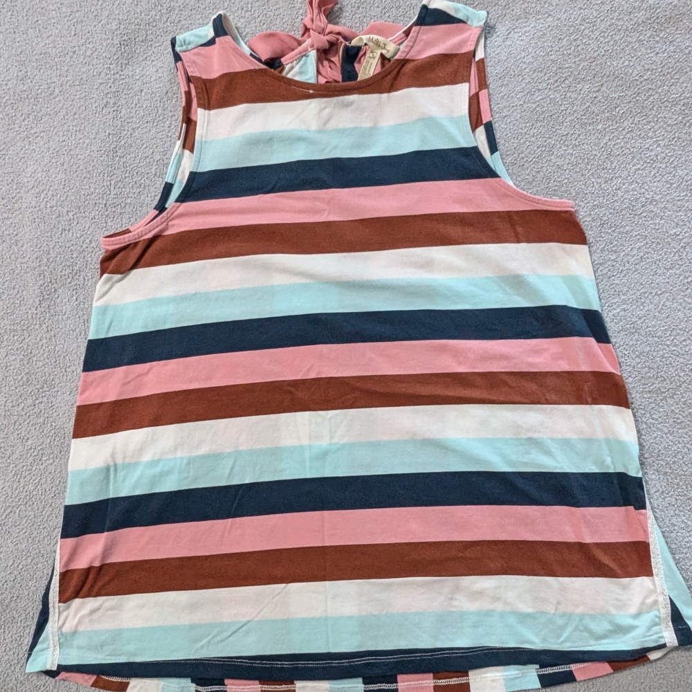 Striped Sleeveless Top - Multicolor